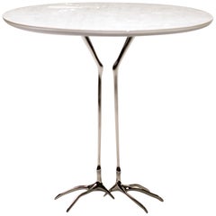 White Gold "Traccia" Table by Meret Oppenheim