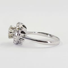 White Gold Transitional Cut Diamond Halo Ring
