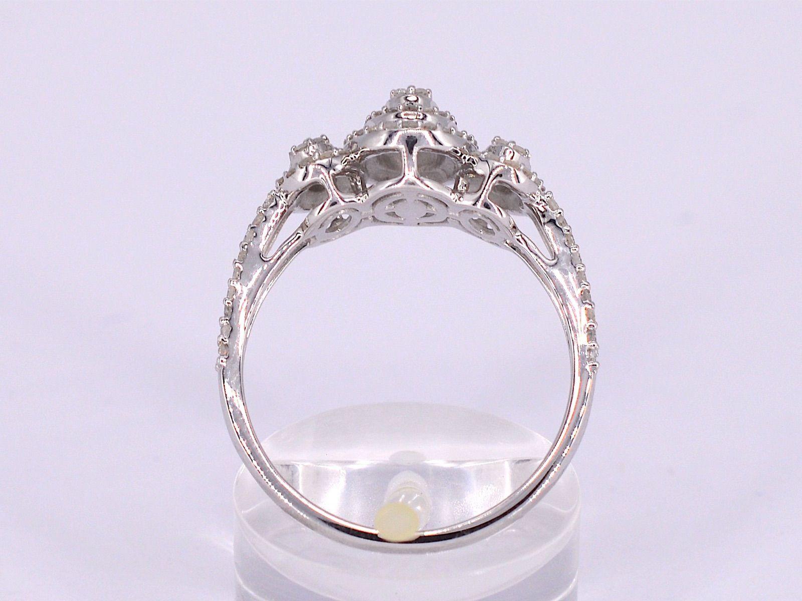 White Gold Trinity Ring Fully Set with Diamonds In New Condition For Sale In AMSTELVEEN, NH