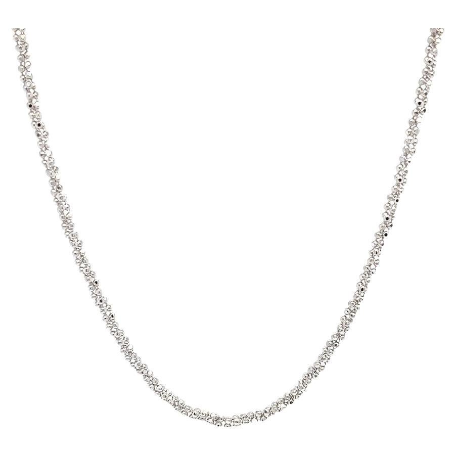 White Gold Twisted Chain Necklace