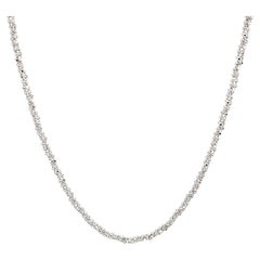 White Gold Twisted Chain Necklace