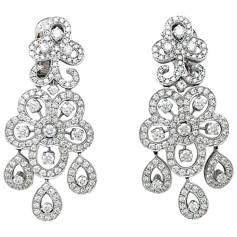 White Gold Van Cleef & Arpels Diamonds Earrings