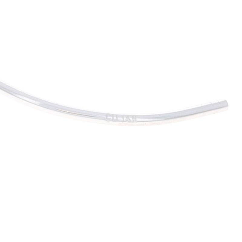 Orecchini a pendente con filettatura ondulata in oro bianco 14k, minimalisti e forati in vendita 1