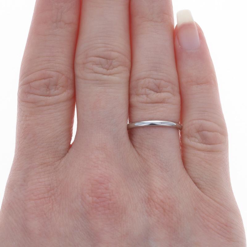 White Gold Wedding Band 14k Stackable Ring

Additional information:
Material: Metal 14k White Gold
Style: Wedding Band without Stones
Dimensions:
Face Height (north to south): 3/32