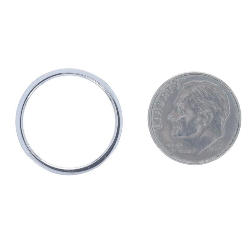 Weißgold-Ehering - 14k stapelbarer Ring im Angebot 2