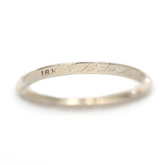 White Gold Wedding Band