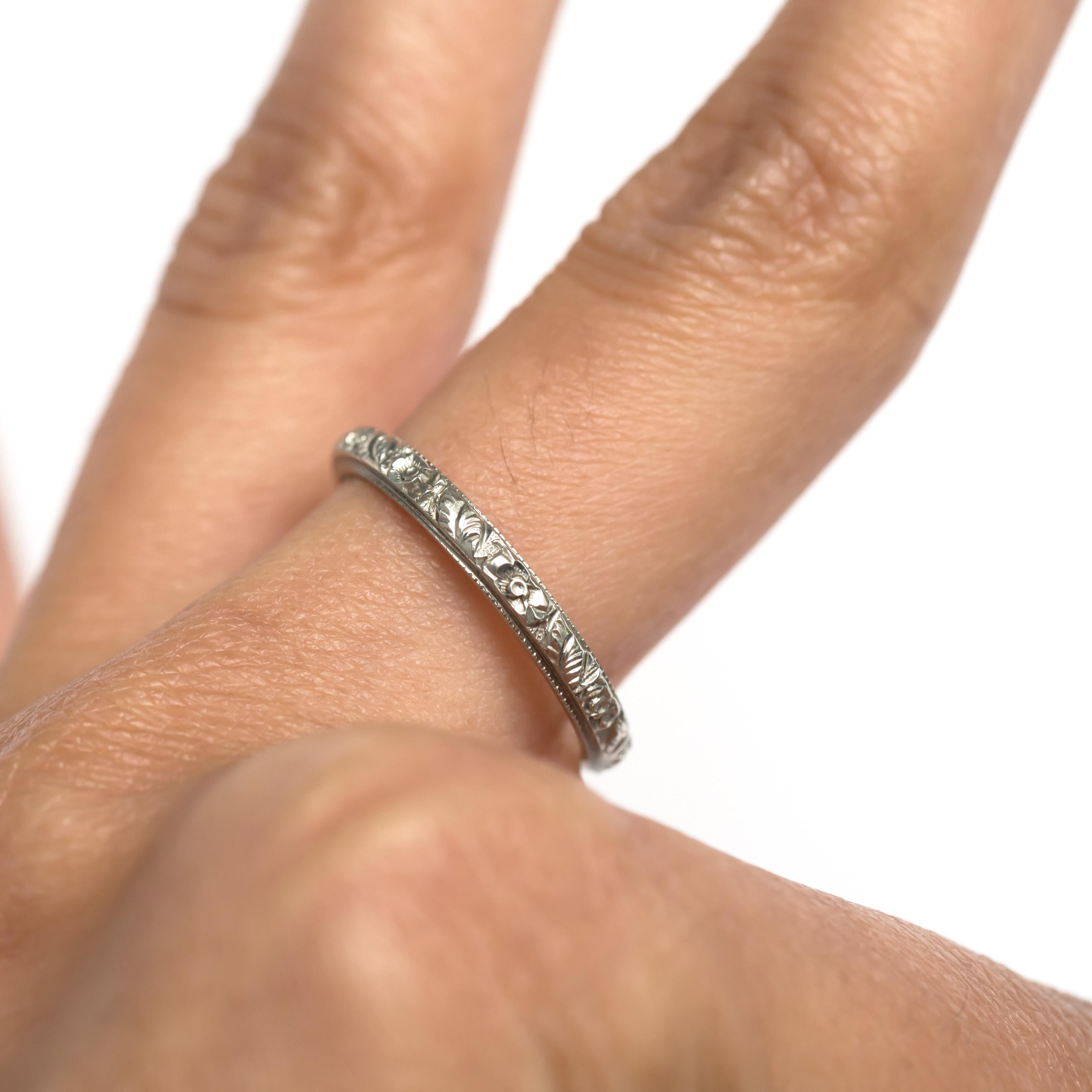 Women's or Men's White Gold Wedding Band