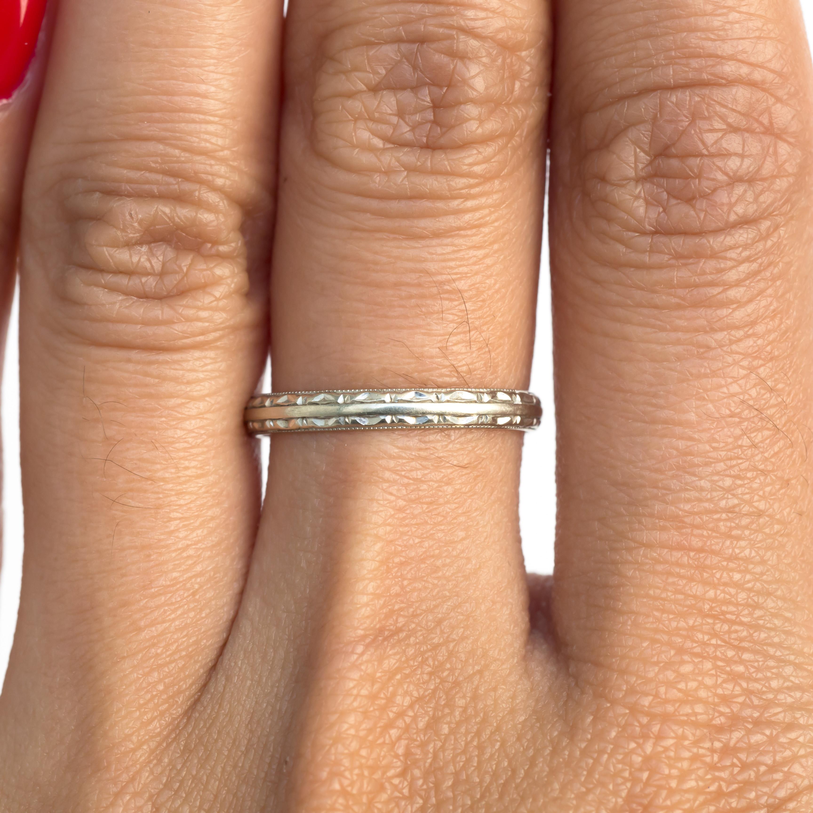 White Gold Wedding Band For Sale 1