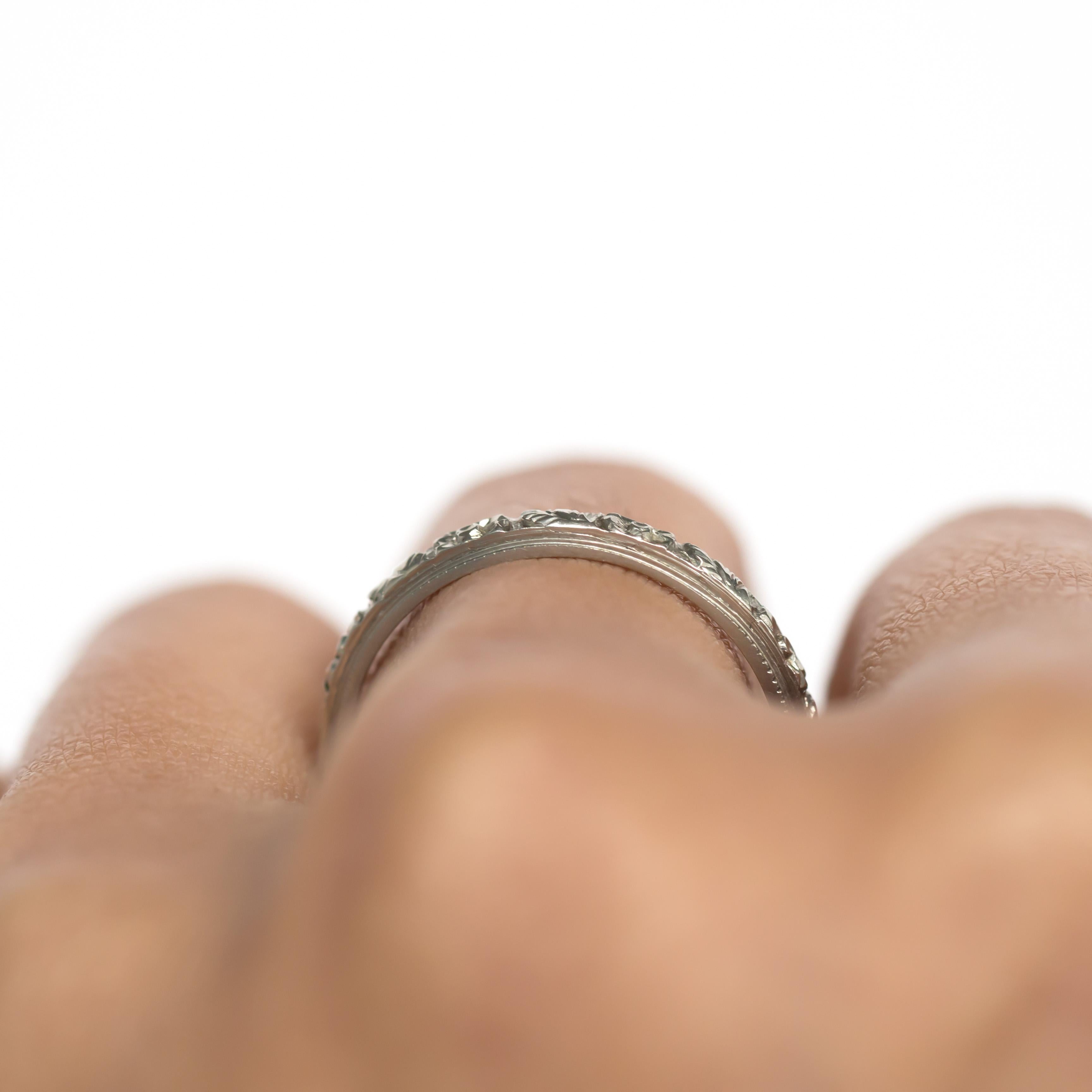 White Gold Wedding Band 1