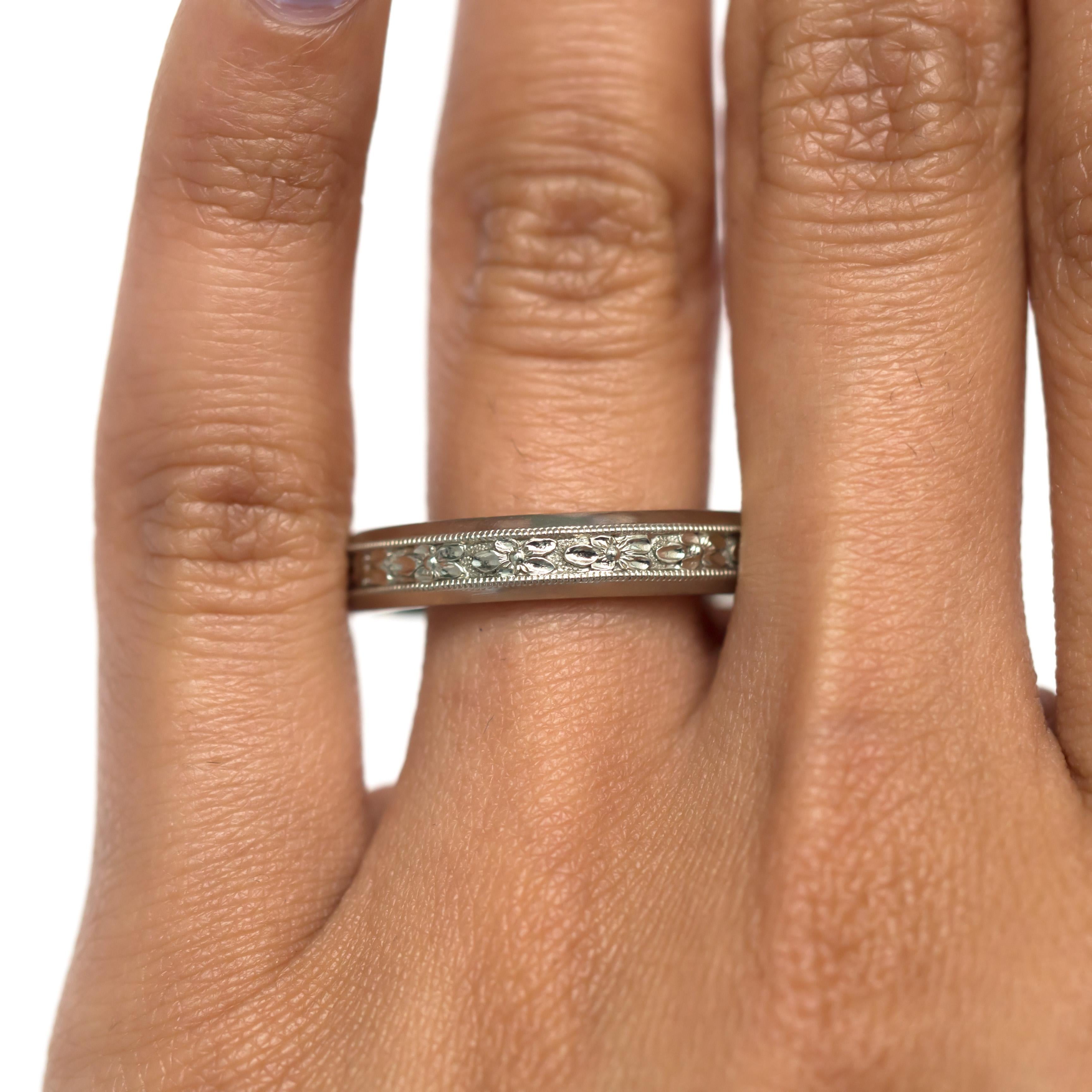 Women's or Men's White Gold Wedding Band For Sale