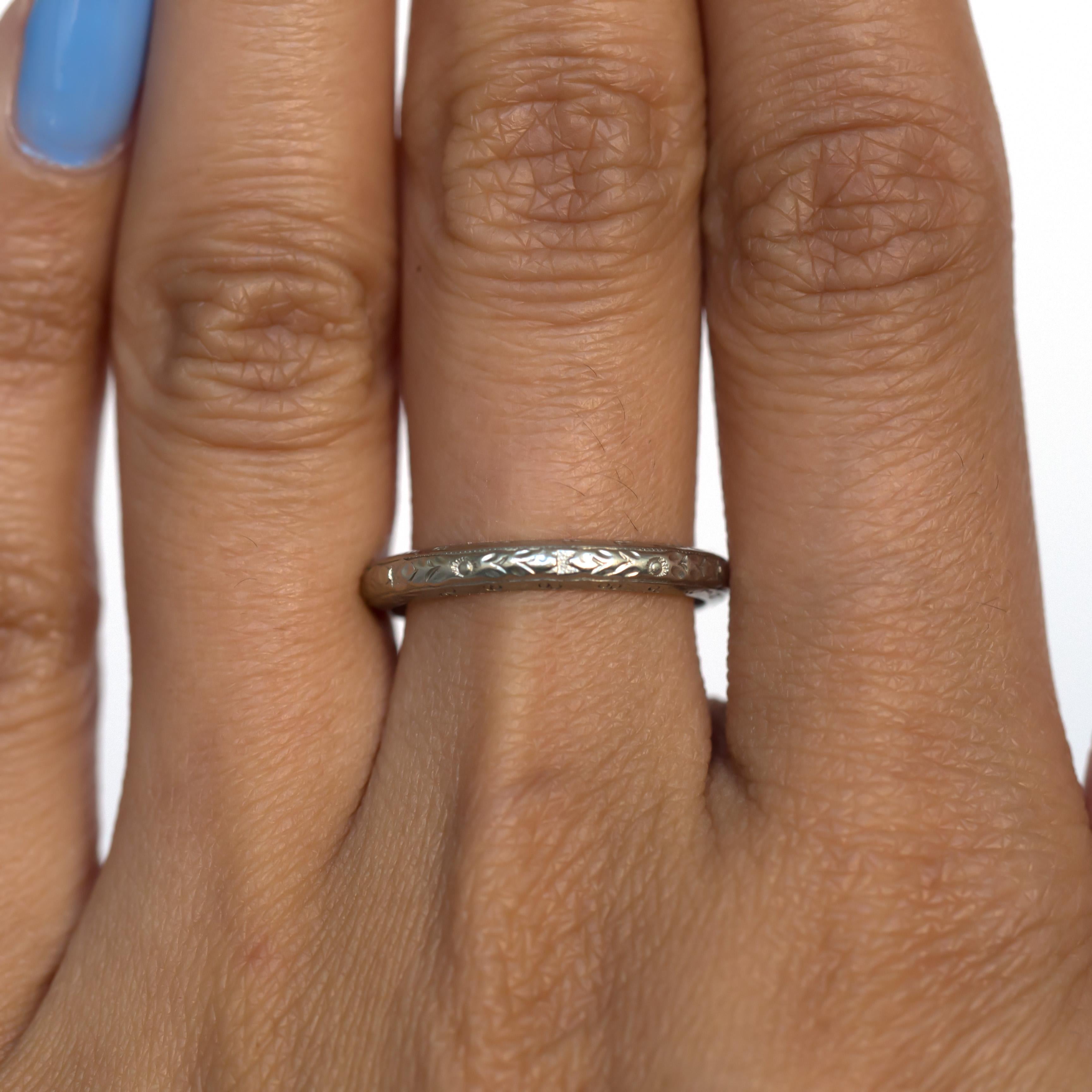 White Gold Wedding Band For Sale 2