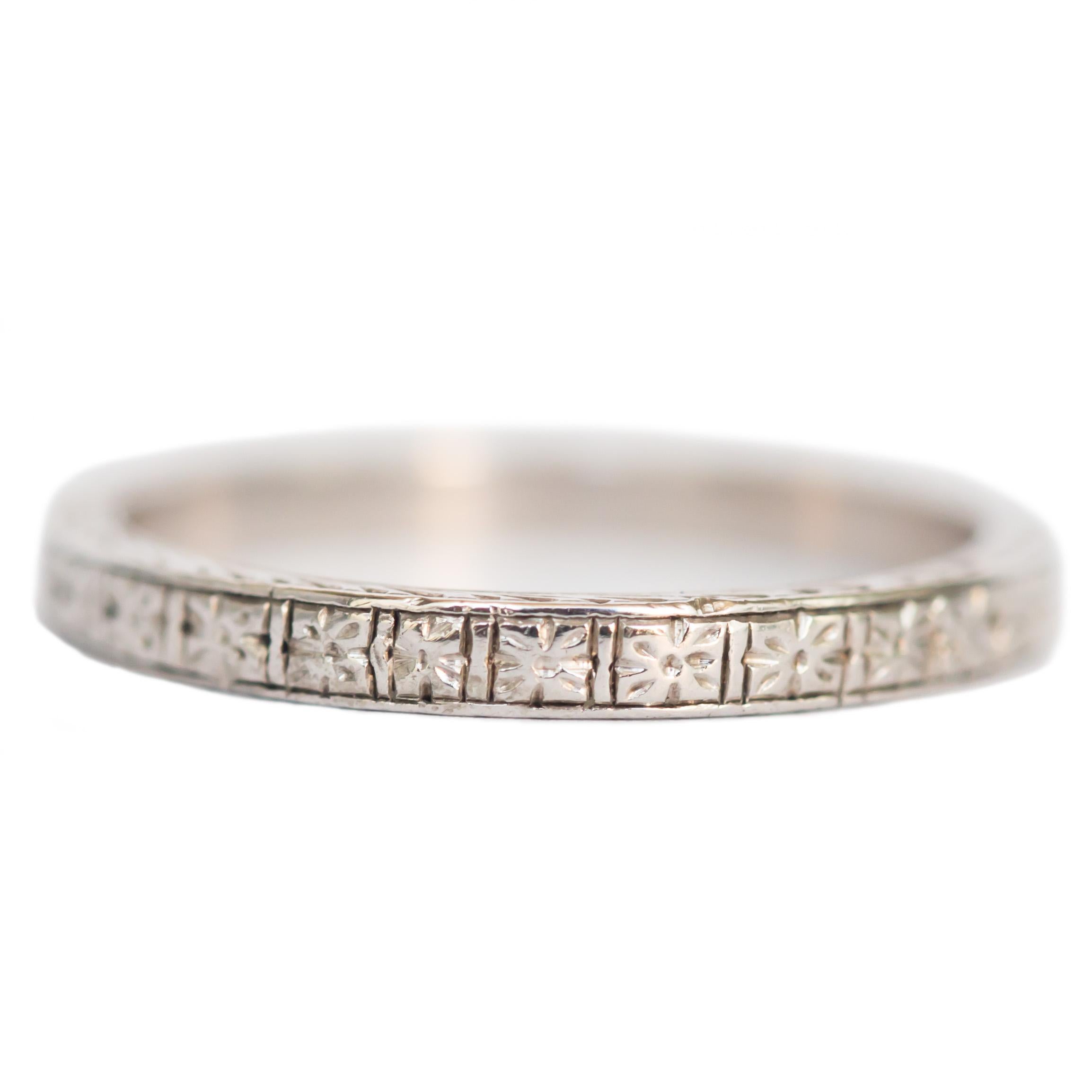 White Gold Wedding Band For Sale