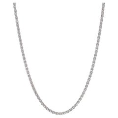 White Gold Wheat Chain Necklace 17 3/4" - 14k