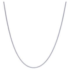 Collar de cadena de trigo de oro blanco 18" - 10k