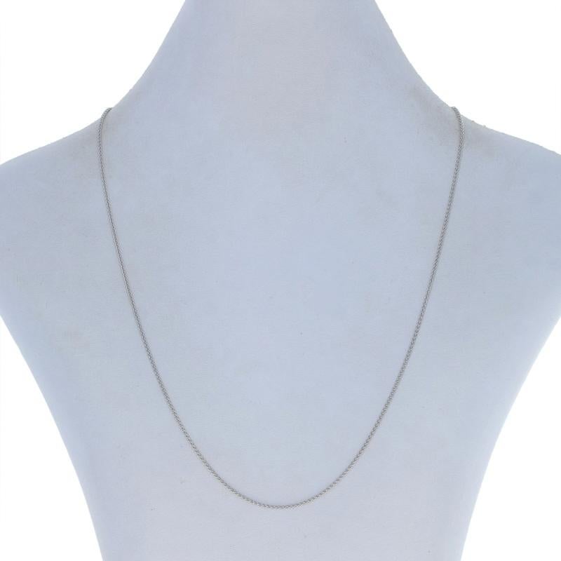 White Gold Wheat Chain Necklace 18