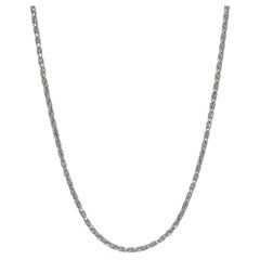 White Gold Wheat Chain Necklace 18" - 14k