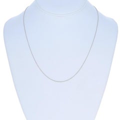 White Gold Wheat Chain Necklace 19" 14k Turkey