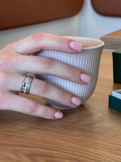 White Gold White Diamond Full Eternity Wide Band Ring