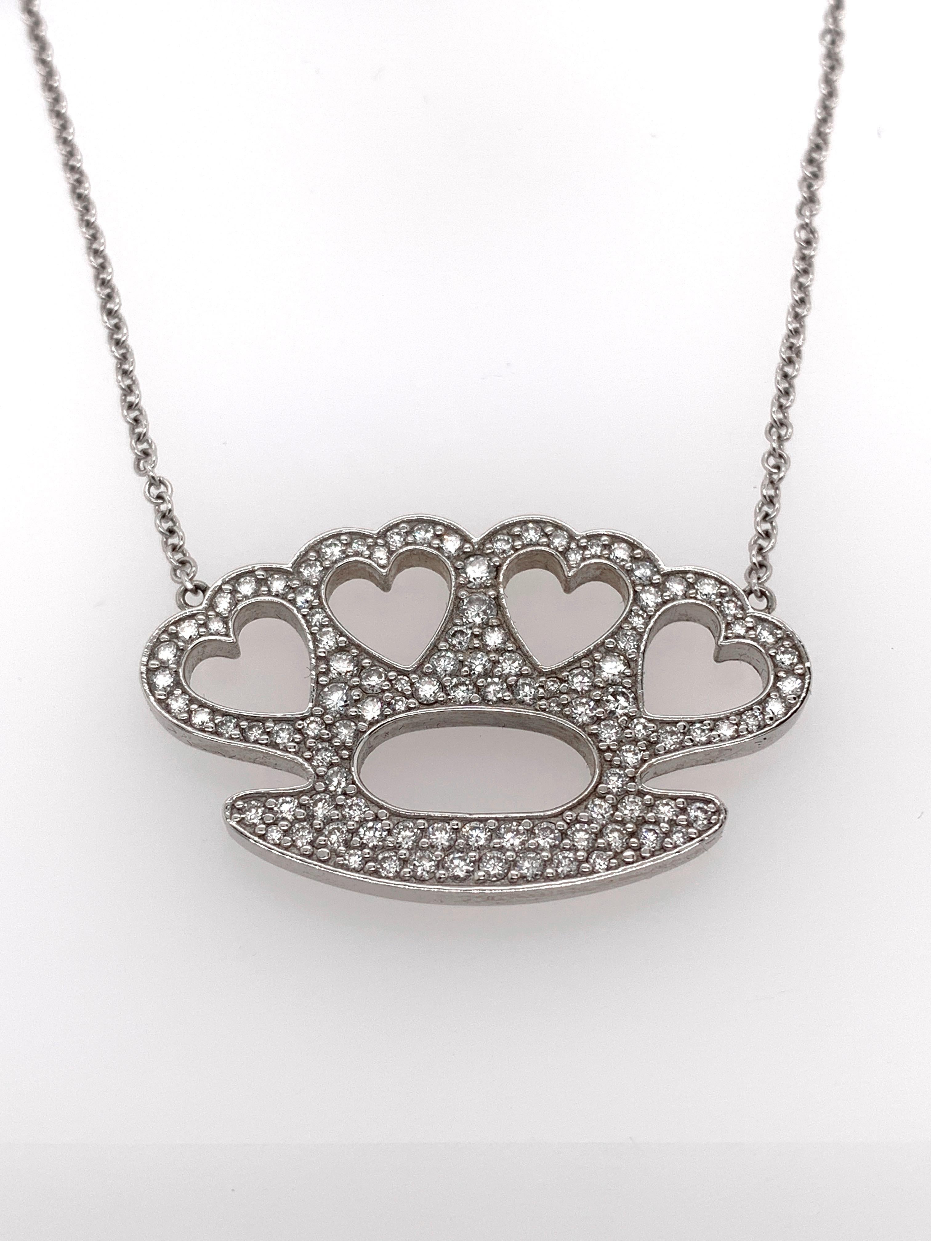 brass knuckles necklace