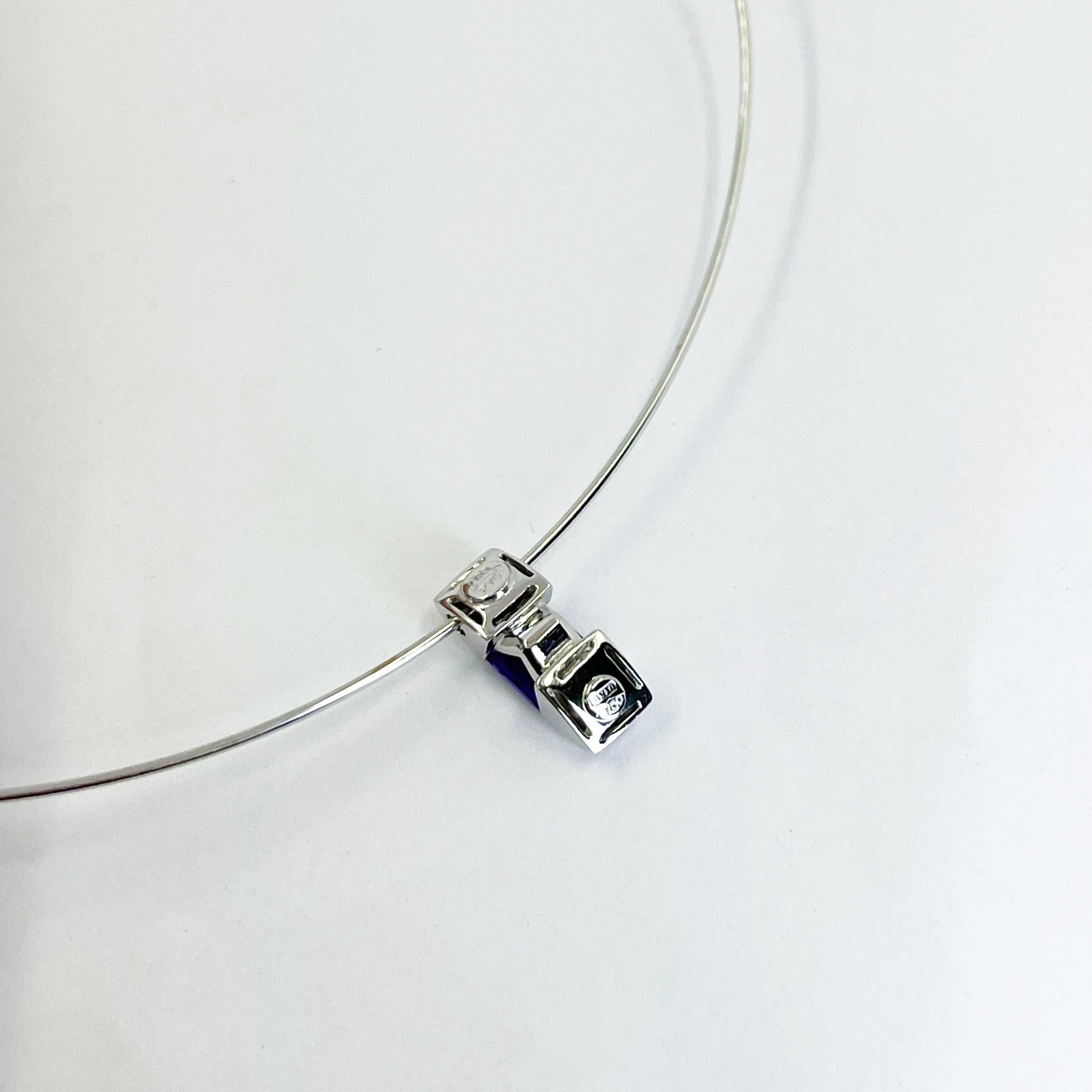 Collier collier en or blanc avec pendentif en améthyste Bon état - En vente à Coral Gables, FL