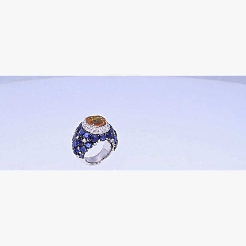 sapphire and diamond cocktail ring