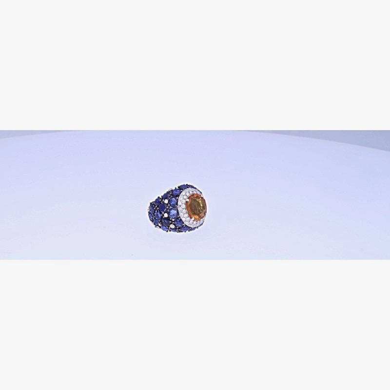 sapphire diamond cocktail ring