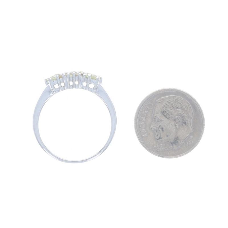 Anello a grappolo in oro bianco con zircone, crisoberillo e zaffiro - 14k Taglio rotondo in vendita 2