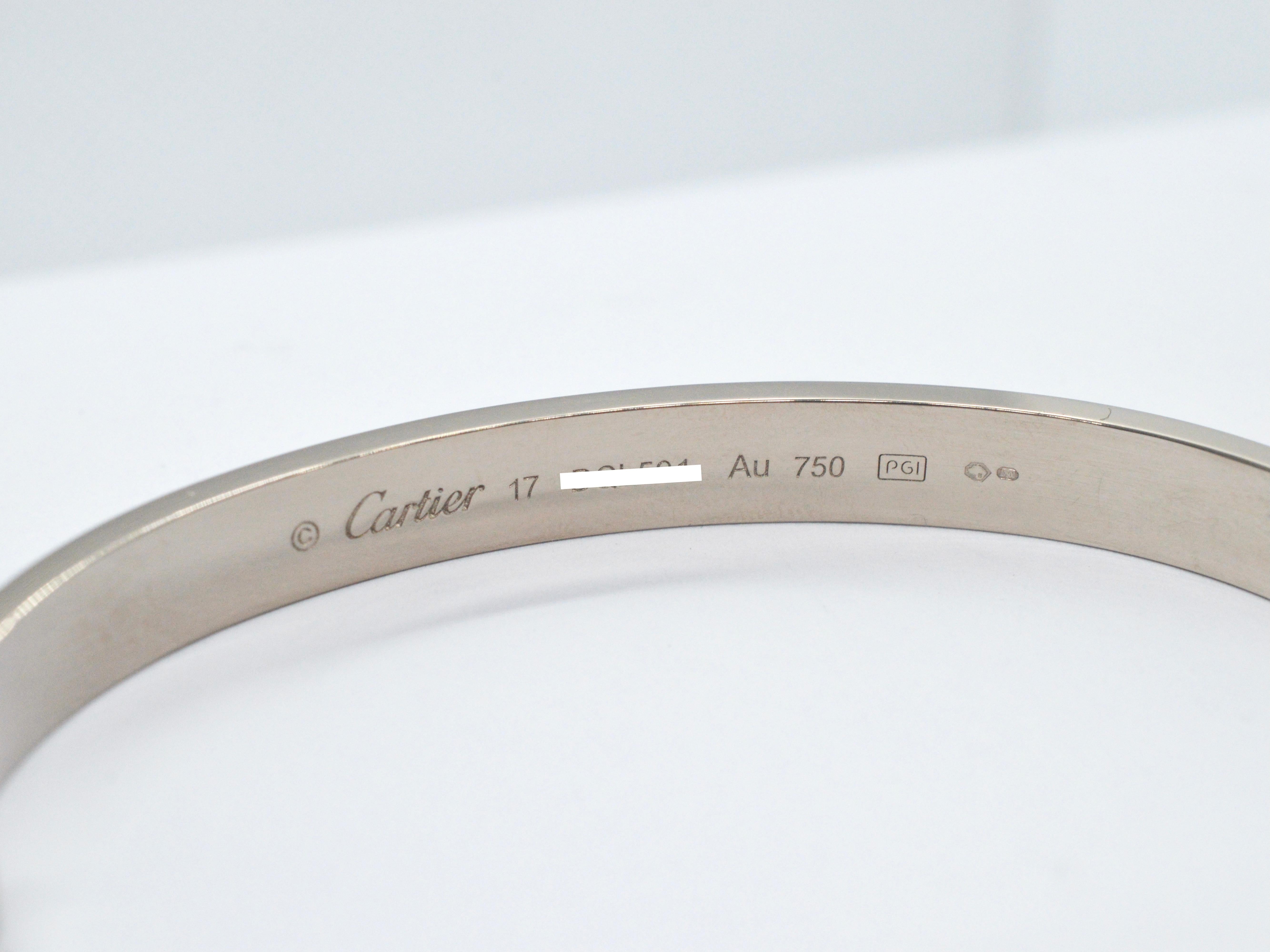 Cartier LOVE-Armband aus Weißgold 3