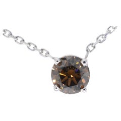 Collier en or blanc avec un diamant de 1,10 carat de GASSAN 121