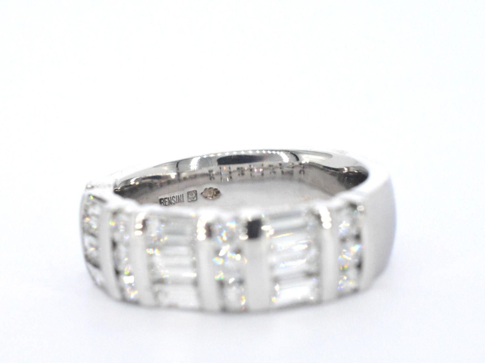 White golden ring with diamonds For Sale 3