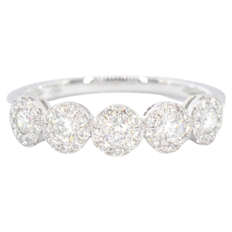 White Golden Ring with Diamonds