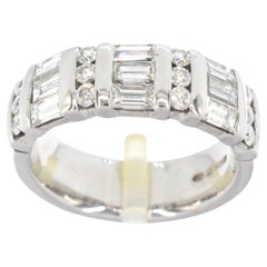 White golden ring with diamonds