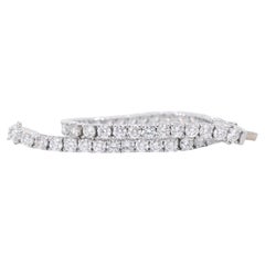 White Golden Tennis Bracelet with 9.00 Carat Diamonds