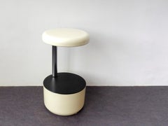 Tabouret de golf blanc de Roberto Lucci et Paolo Orlandini pour Velca:: Italie:: années 1970