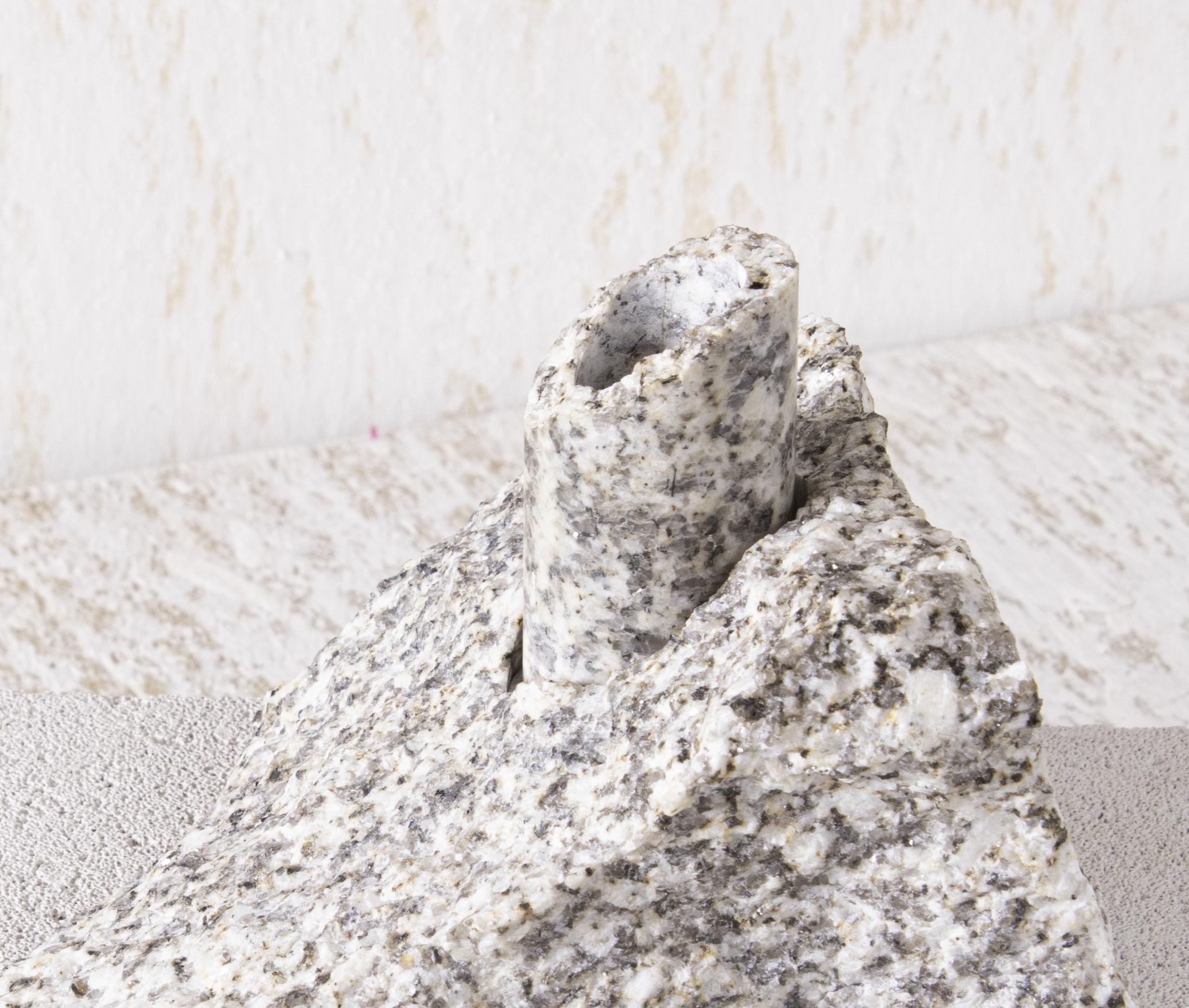 Belgian White Granite Abra Candelabra II by Studio DO For Sale