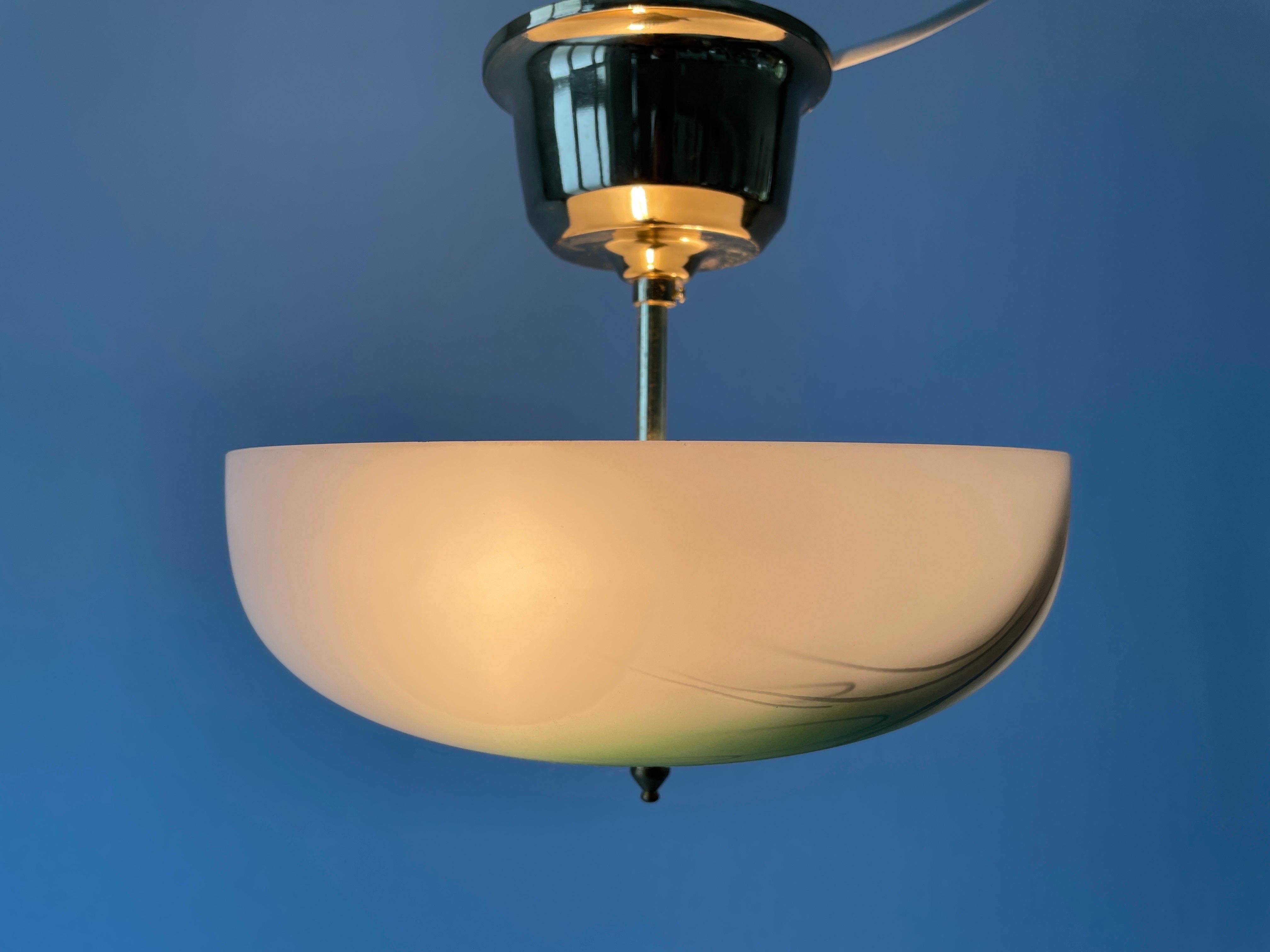 Milieu du XXe siècle Lights en forme de dôme en verre blanc et vert, années 1950, Suède en vente