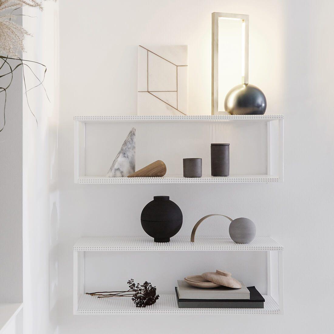 White Grid Wall Shelf by Kristina Dam Studio In New Condition In Geneve, CH