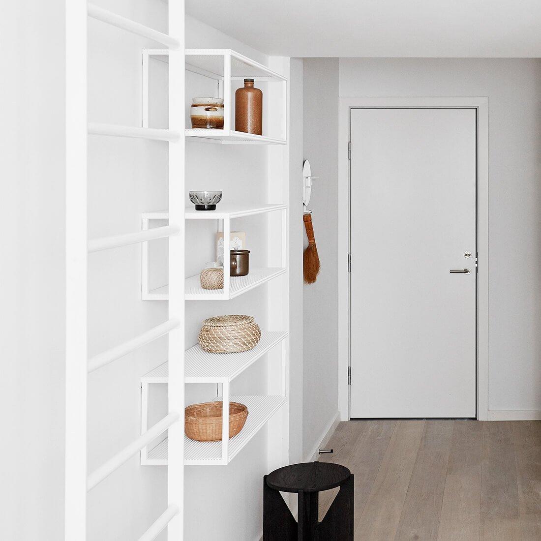 White Grid Wall Shelf by Kristina Dam Studio In New Condition For Sale In Geneve, CH