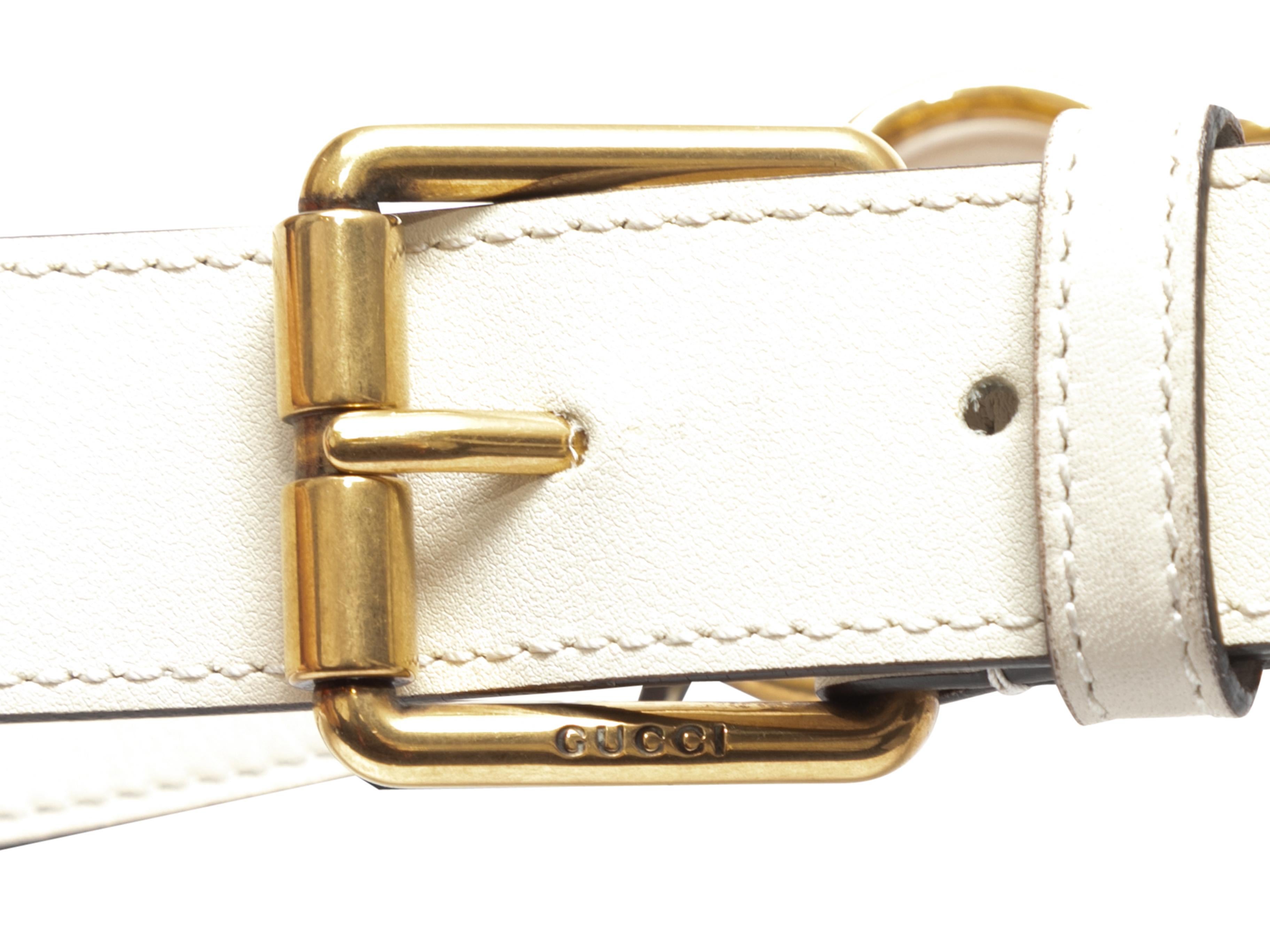 Women's White Gucci Horsebit Belt