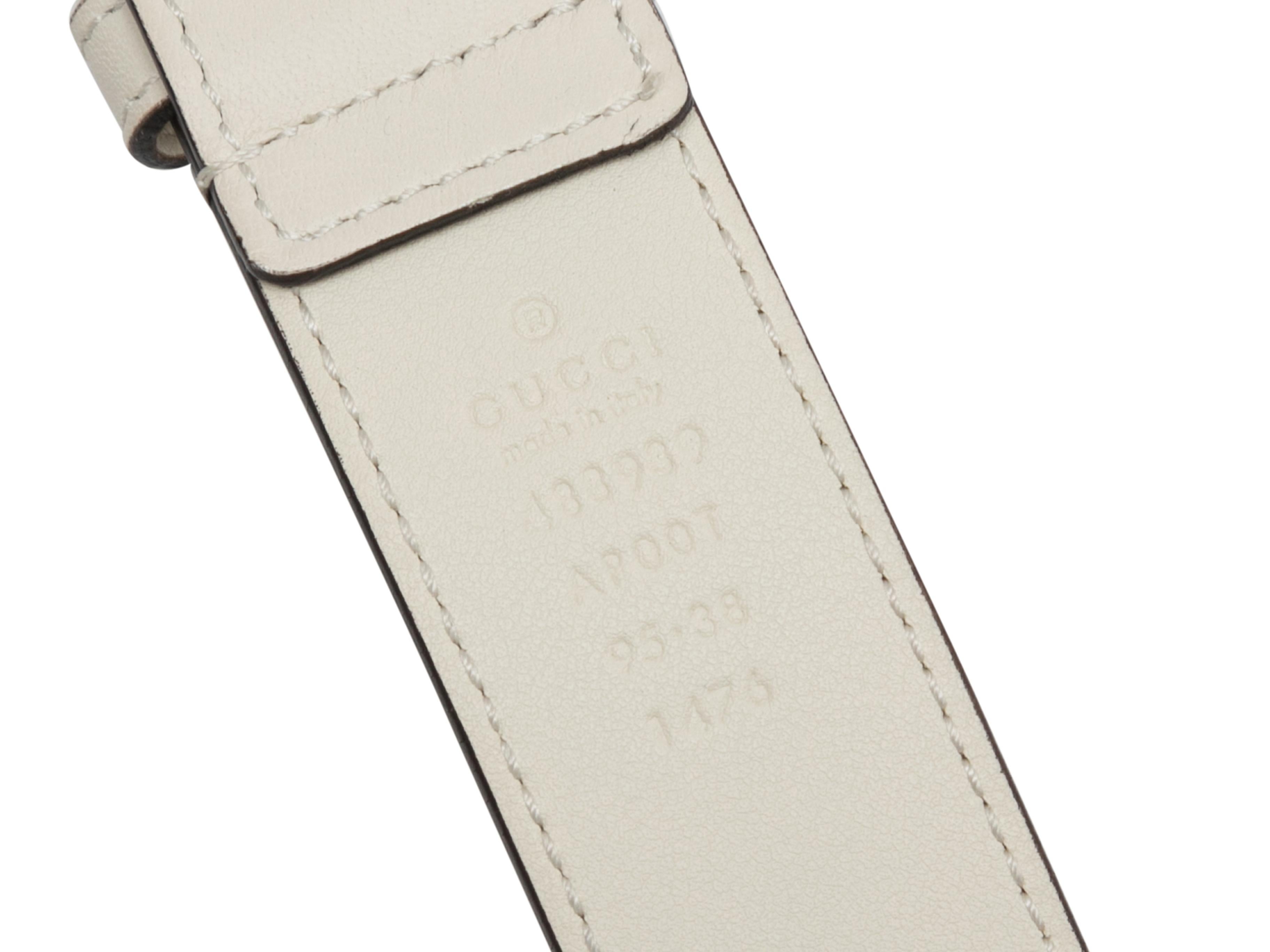 White Gucci Horsebit Belt 1
