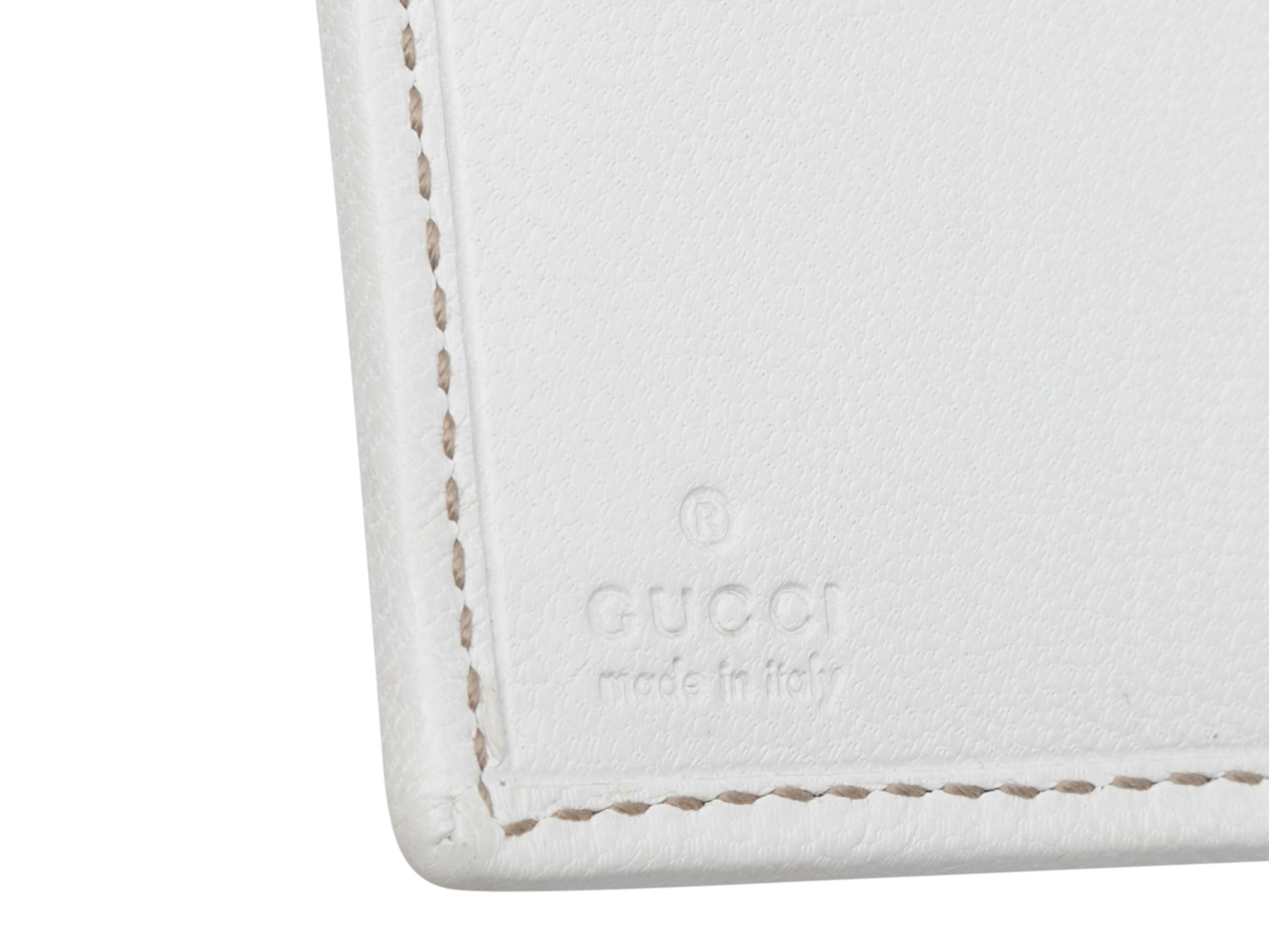 Women's White Gucci Leather Web-Trimmed Wallet