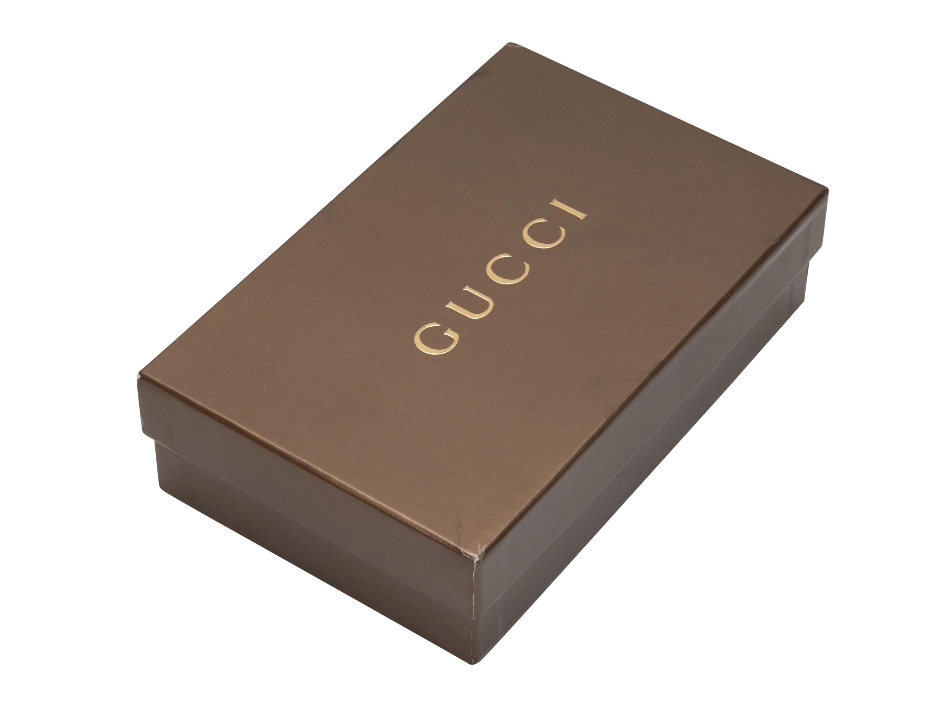 White Gucci Leather Web-Trimmed Wallet For Sale 1