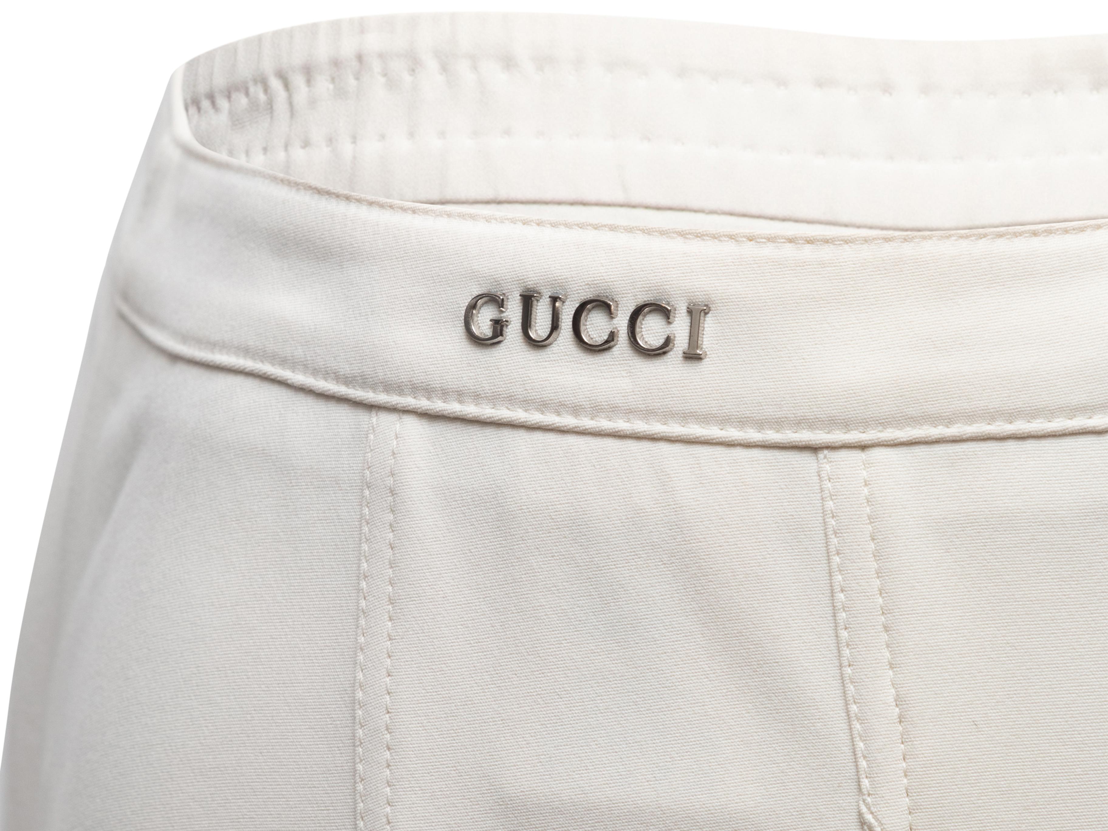 Pantalon droit blanc Gucci Taille IT 40 Pour femmes en vente