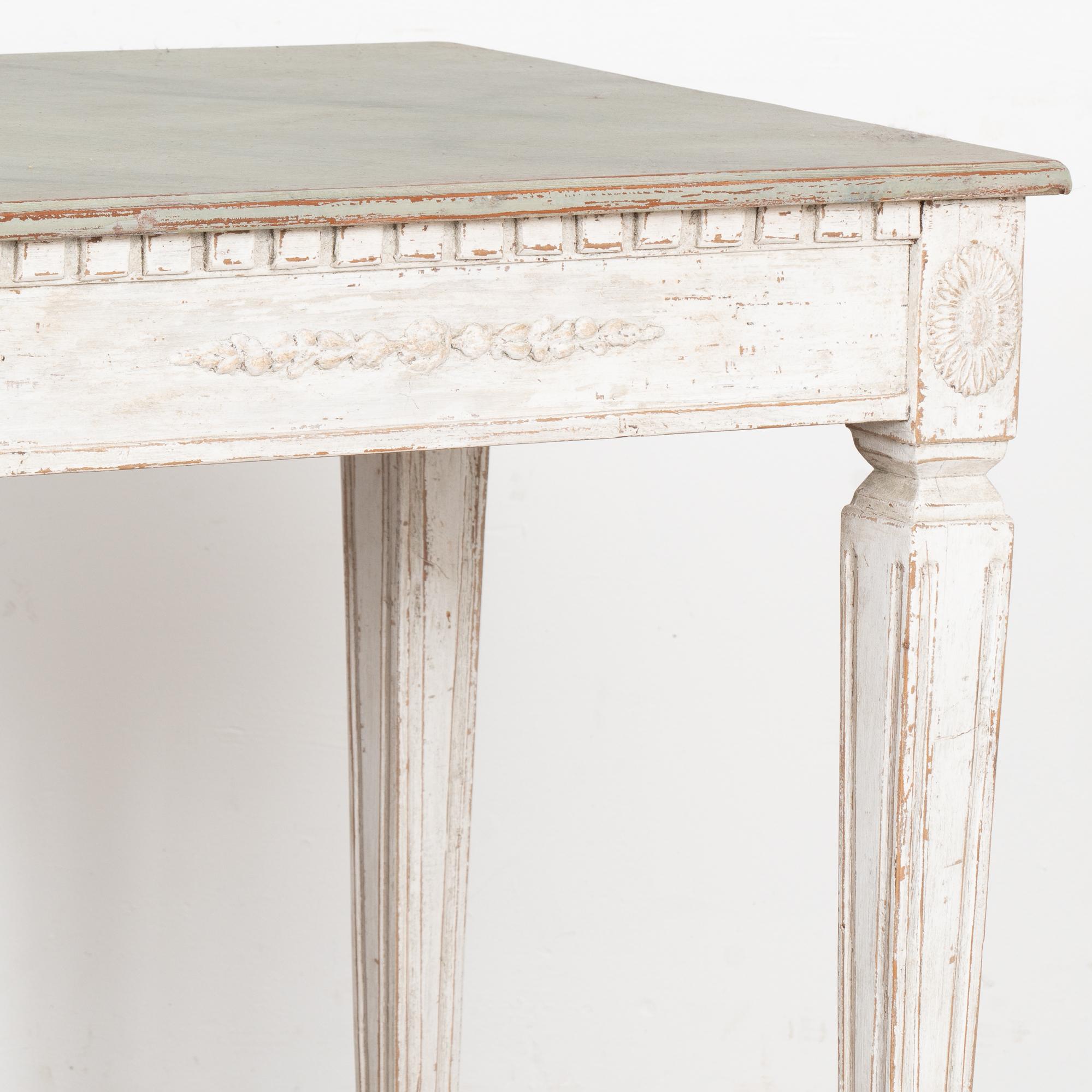 White Gustavian Console Table, Sweden circa 1860 4