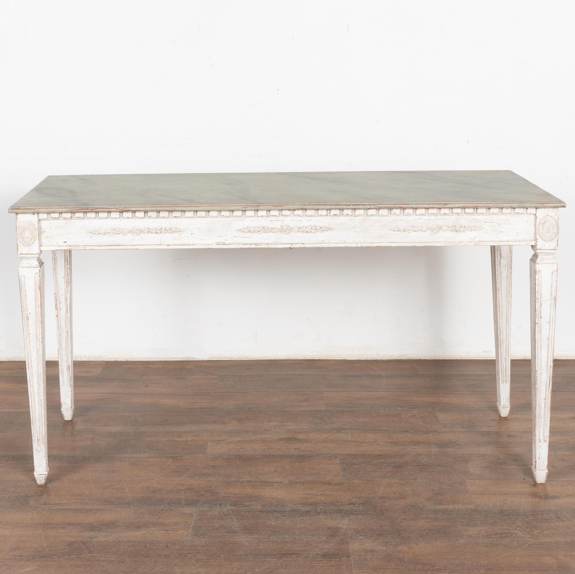 Swedish White Gustavian Console Table, Sweden circa 1860