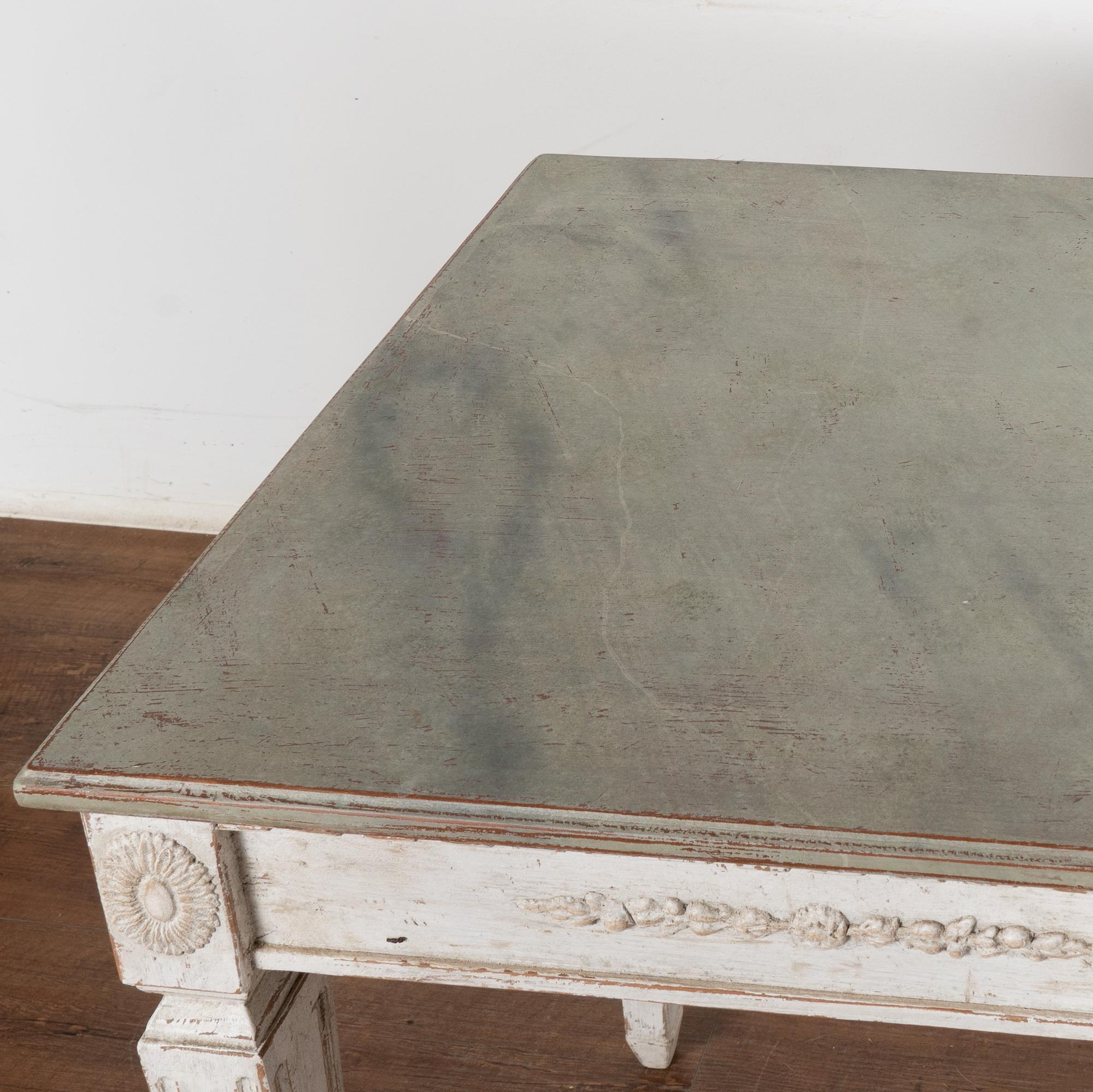 19th Century White Gustavian Console Table, Sweden circa 1860