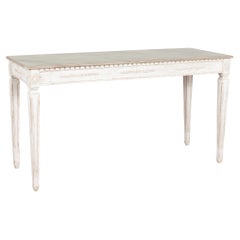 White Gustavian Console Table, Sweden circa 1860