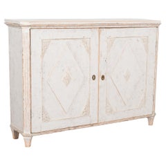 Antique White Gustavian Pine Sideboard Console, Sweden circa 1840