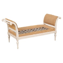 White Gustavian Settee Sofa Bench, circa 1850-70