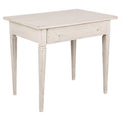 White Gustavian Side Table with Drawer, Sweden, circa 1820-40